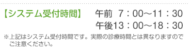 システム受付時間